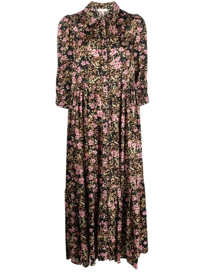 Bytimo Floral Three-quarter Sleeve Dress