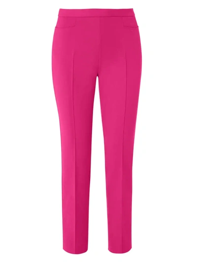 Akris Punto Franca Straight-leg Crop Pants In Hot Pink