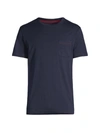 Isaia Men's Short-sleeve Pocket T-shirt In Navy