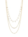 JORDAN ROAD JEWELRY CABANA PALM SPRINGS 14K GOLD-PLATED & CUBIC ZIRCONIA STACKED NECKLACE,400015275104