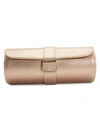 Wolf Palermo Double Watch Roll & Jewelry Pouch In Rose Gold