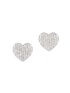 Phillips House 14k White Gold & Diamond Heart Stud Earrings