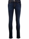 Emporio Armani Mid-rise Straight Jeans In Blau