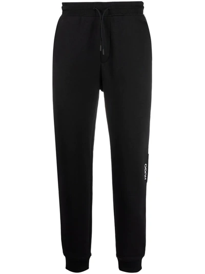 Hugo Jogger Pants With Logo Embroidery In Black