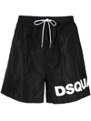 Dsquared2 Logo-print Swim Shorts In Schwarz