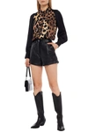 JUST CAVALLI LEOPARD-PRINT SATIN SHIRT,3074457345627627721