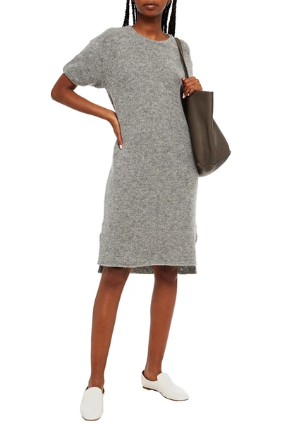 American Vintage Brushed Knitted Dress In Grey