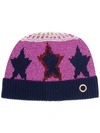 PACO RABANNE STAR-EMBROIDERED KNITTED BEANIE