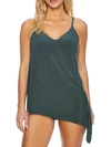 Magicsuit Solid Alex Underwire Tankini Top In Military