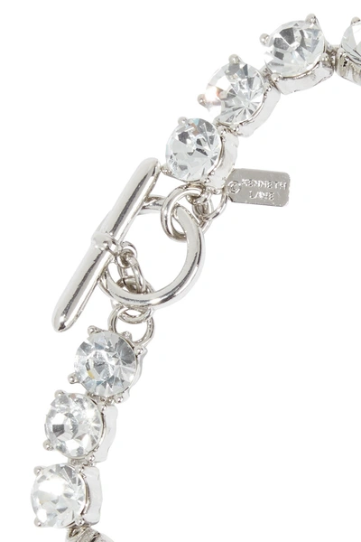 Kenneth Jay Lane Rhodium-plated Crystal Bracelet In Silver