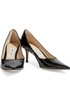 Jimmy Choo Romy Patent Pointed-toe 85mm Pumps In Black