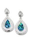 Samuel B. Sterling Silver Abalone Teardrop Earrings In Blue And Green