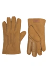 Ugg Men's Three-cord Contrast Sheepskin Gloves In Chestnut