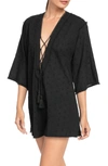 Robin Piccone Natalie Cover-up Tunic In Black