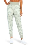 Jessica Simpson Tight Drawstring Joggers In Thyme Ripple Tie Dye