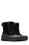 Sorel Snow Angel Faux Fur Detail Waterproof Boot In Black