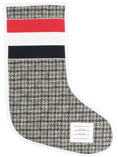 Thom Browne Rwb Stripe Wool Stocking In 035 Medium Grey