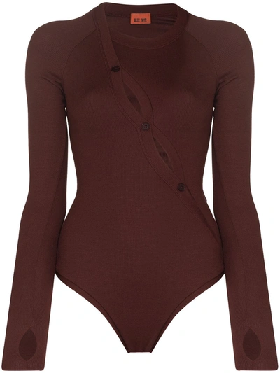 Alix Nyc Pearson Buttoned Bodysuit In Neutrals