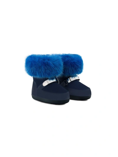 Giuseppe Zanotti Kids' Sammy Jr. Ski Boots In Blue