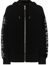 GIVENCHY BARBED WIRE LOGO-PRINT HOODIE