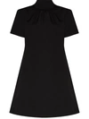 Staud Ilana Bow-detail Minidress In Black