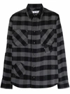 Off-white Arrows Print Flannel Shirt In Black