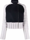 PORTS 1961 TWO-TONE ZIP-UP KNIT JACKET