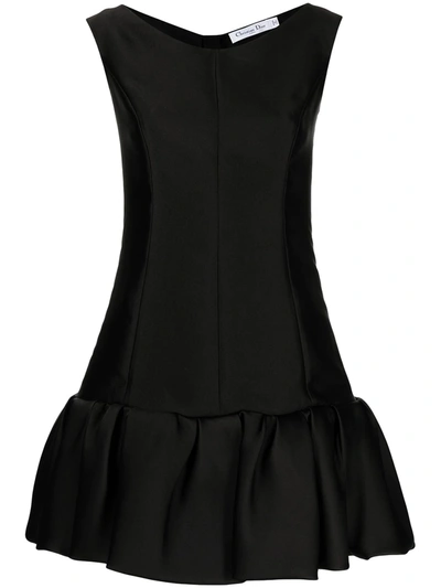Pre-owned Dior  Sleeveless Flared Minidress In Black