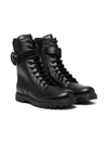 MONCLER LACE-UP LEATHER BOOTS