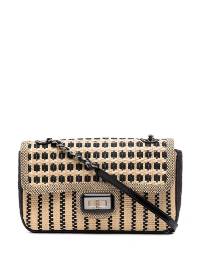 Pre-owned Chanel 2011 Woven Shoulder Bag In Neutrals