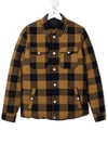 Scotch & Soda Check-print Shirt Jacket In Blue