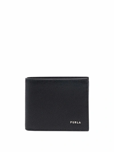 Furla Logo-print Leather Wallet In Black