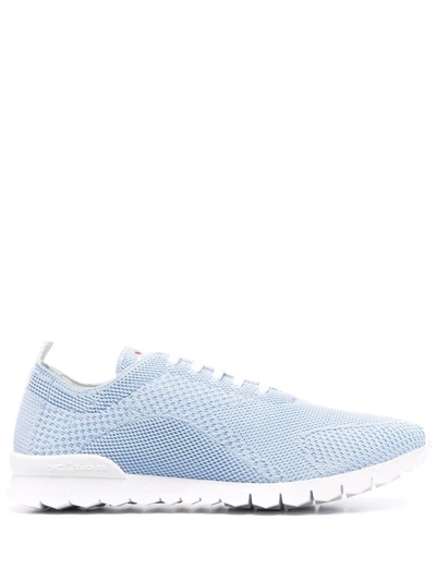 Kiton Blue Fly-knit Low-top Trainers