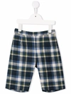 Siola Kids' Check Print Shorts In Blue
