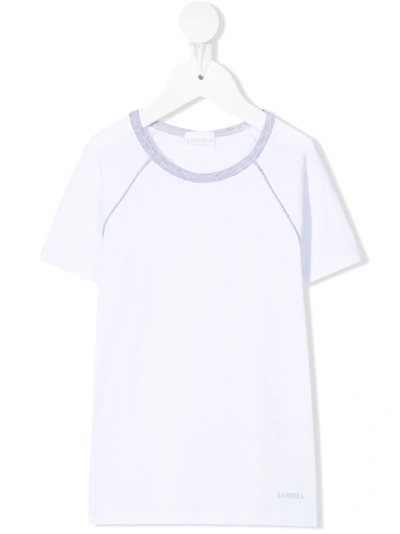La Perla Kids' Contrast-trimmed T-shirt In White