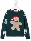 Siola Gingerbread Intarsia Jumper In Green