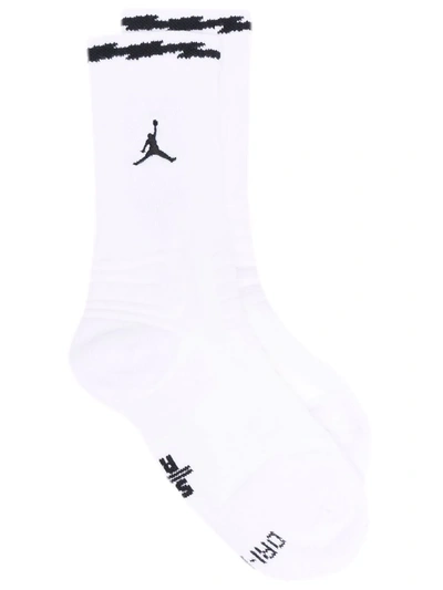 Nike Logo-embroidered Socks In White