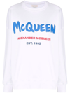 Alexander Mcqueen Alexander Mc Queen Graffiti Sweatshirt In White
