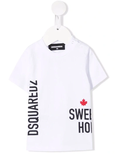 Dsquared2 Babies' Logo-print T-shirt In White