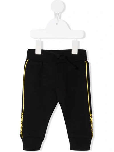 Dsquared2 Babies' Logo-print Track Trousers In Black