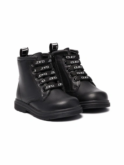 Cult Kids' Start Lace-up Ankle Boots In Black