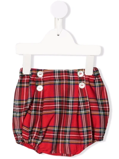 Siola Babies' Tartan-print Shorts In Red