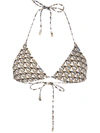 Tory Burch Printed Triangle Bikini Top In Neutrals