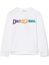 Dolce & Gabbana Logo-embroidered Sweatshirt In White