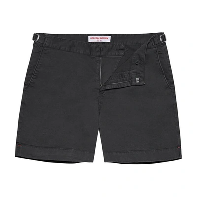 Orlebar Brown Bulldog Twill Ii Mid-length Twill Shorts In Cave