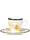 Gucci Herbarium Coffee Cup And Saucer Double Set In White