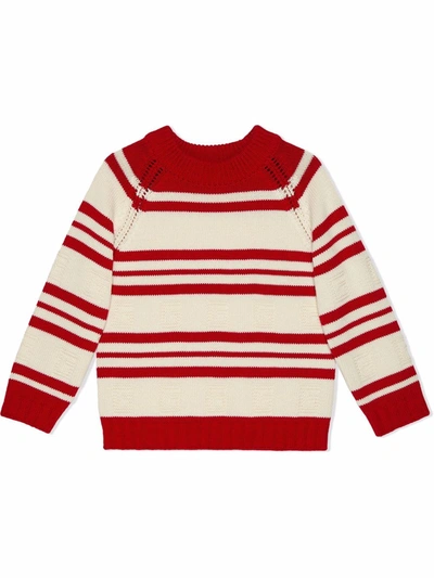 Gucci Kids' Children's Square G Cotton Jumper In White