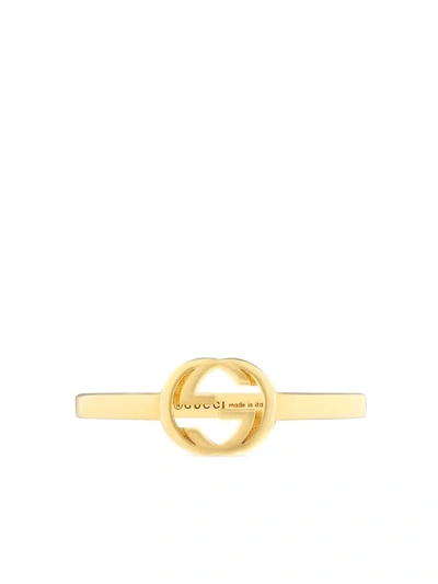 GUCCI 18KT YELLOW GOLD INTERLOCKING G RING