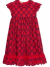 GUCCI GG AND STARS EMBROIDERED DRESS