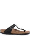 Birkenstock Gizeh Birko Flor Patent Womens Black Sandals